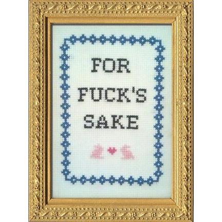 Subversive Cross Stitch-For Fuck’s Sake Deluxe Cross Stitch Kit-xstitch kit-gather here online