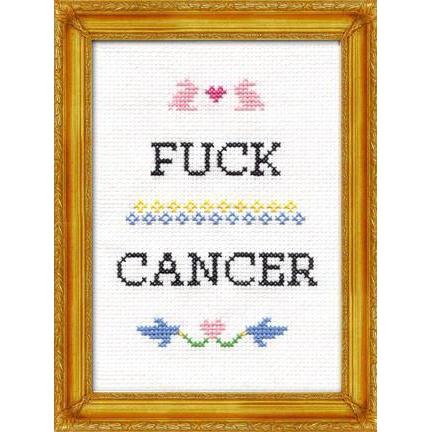 Subversive Cross Stitch-Fuck Cancer Deluxe Cross Stitch Kit-xstitch kit-gather here online