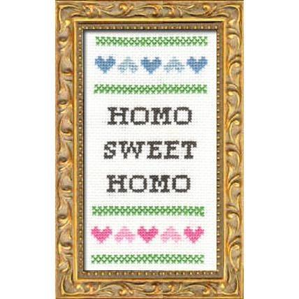 Cotton + Steel-Homo Sweet Homo Deluxe Cross Stitch Kit-fabric-gather here online