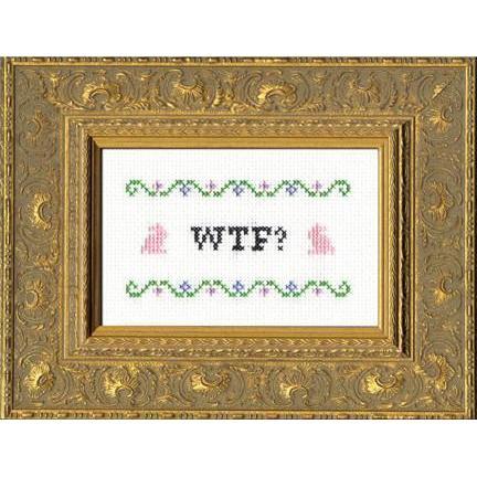 Subversive Cross Stitch - WTF Cross Stitch Kit - - gatherhereonline.com