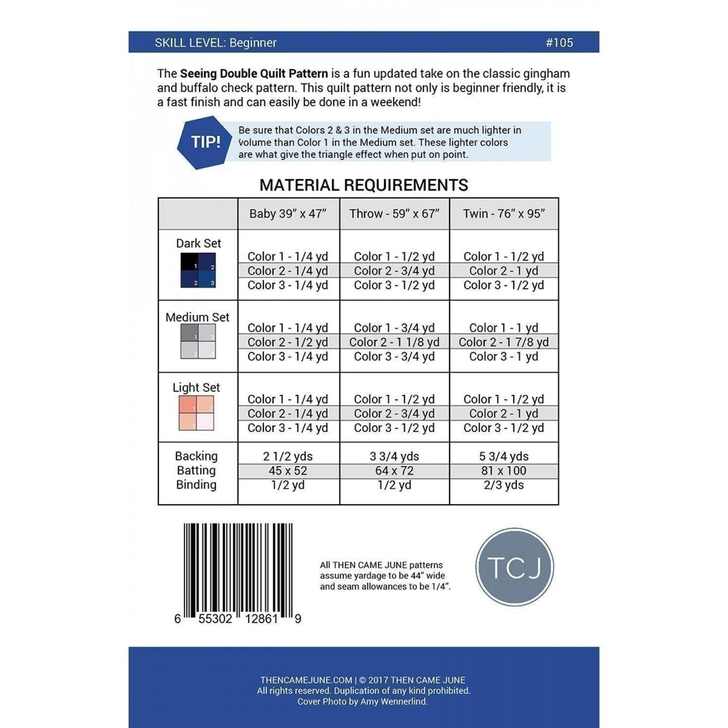 Then Came June-Seeing Double Quilt Pattern-quilting pattern-gather here online