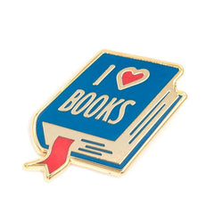 These Are Things-I Heart Books Enamel Pin-accessory-gather here online