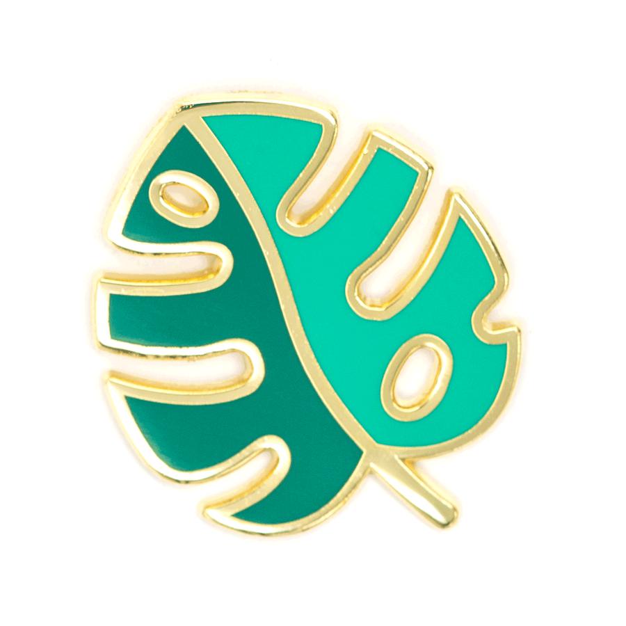 These Are Things-Monstera Leaf Enamel Pin-accessory-gather here online