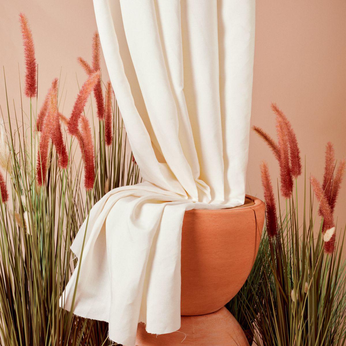 Atelier Brunette-Viscose Linen-fabric-Off-White-gather here online