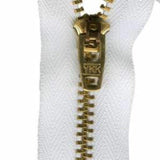 YKK - #4 Brass Jean Zipper, 7" - - gatherhereonline.com