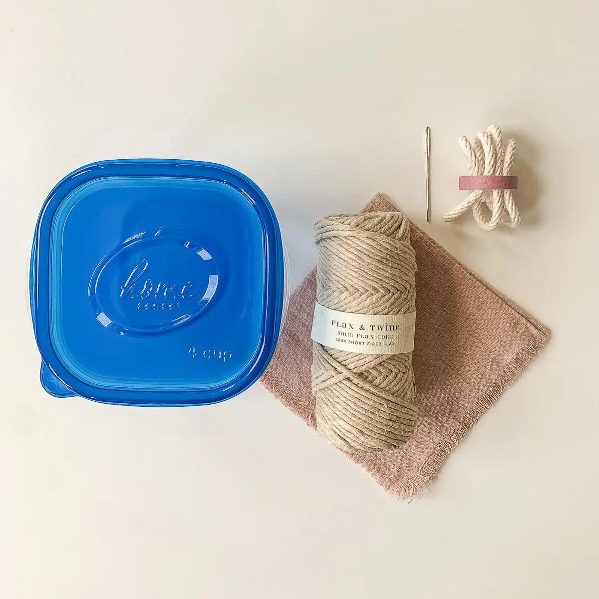 Flax & Twine-April Basket Kit - Ivory-craft kit-gather here online