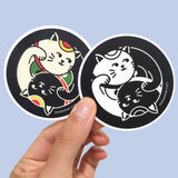The Bao Bae-Yin Yang Cat Sticker: Color-accessory-gather here online