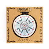 CozyBlue - Floral Mandala Embroidery Kit - Default - gatherhereonline.com