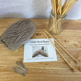Juliette Pecaut Designs-Learn to Knit Kit: Fingerless Mitts-knitting / crochet kit-Stone-gather here online