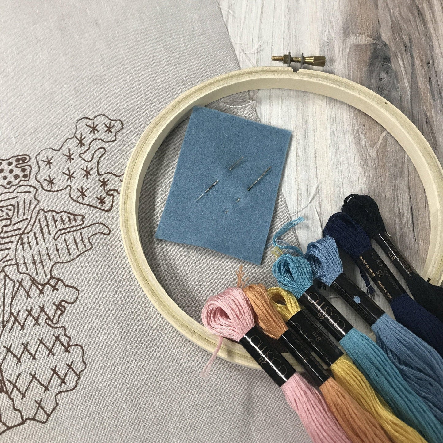 gather here - Our Fair City Boston Embroidery Kit - Winter - gatherhereonline.com