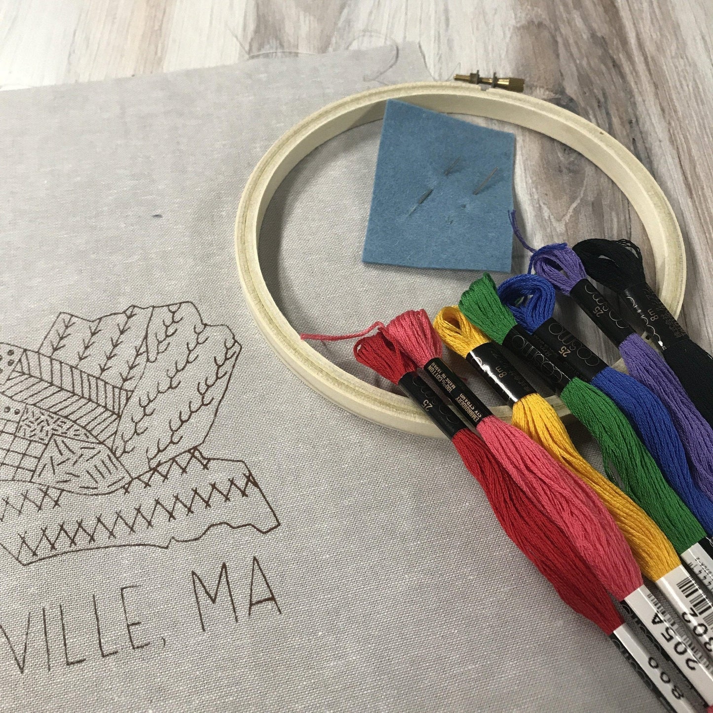 gather here - Our Fair City Somerville Embroidery Kit - Summer - gatherhereonline.com