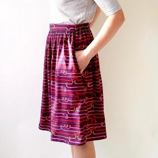 Flat Front Gathered Skirt Sewing Tutorial – Sewing