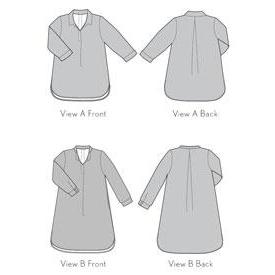 Liesl + Co-Gallery Tunic + Dress Pattern-sewing pattern-Default-gather here online