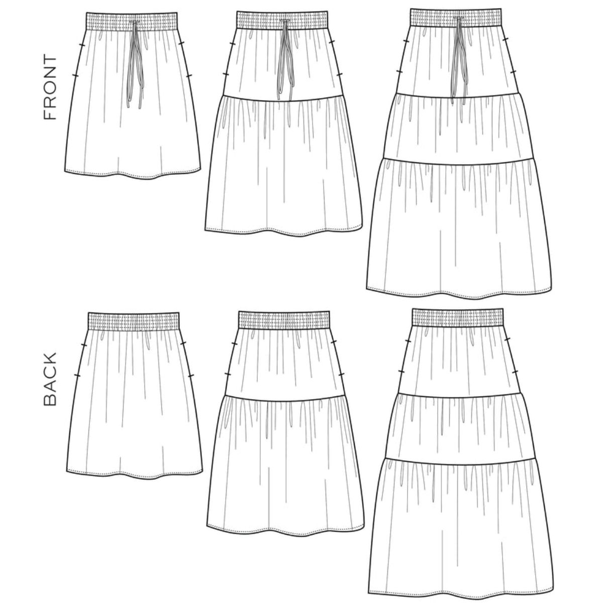 True Bias-Mave Skirt-sewing pattern-gather here online