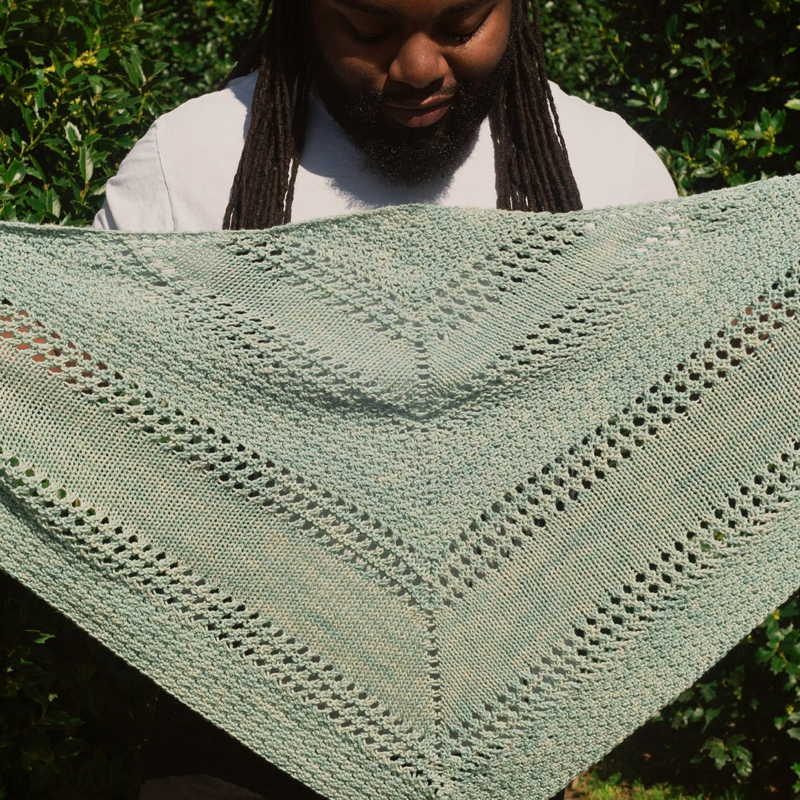 Hand Crocheted hotsell triangle shawl