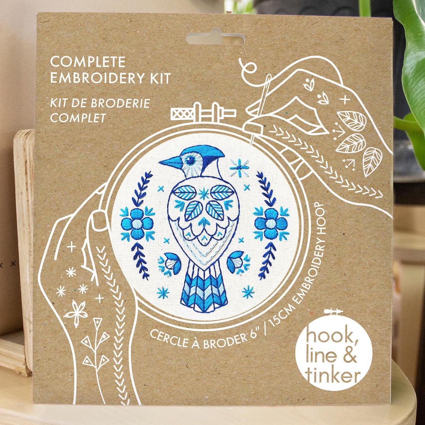 Hook, Line & Tinker-Blue Jay Embroidery Kit-embroidery kit-gather here online