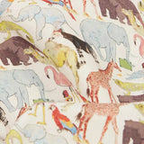 Liberty of London-Tana Lawn - Queue for the Zoo Cream-fabric-gather here online