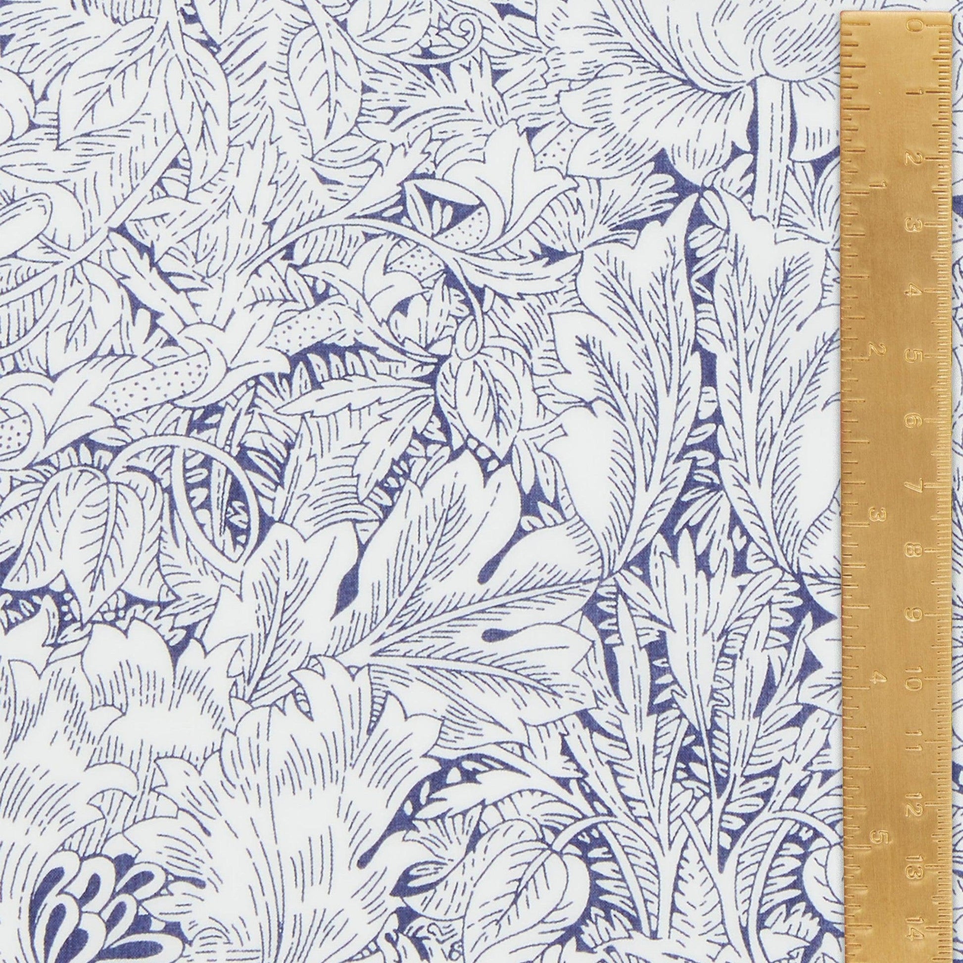 Liberty of London-Tana Lawn - Indigo Morris-fabric-gather here online