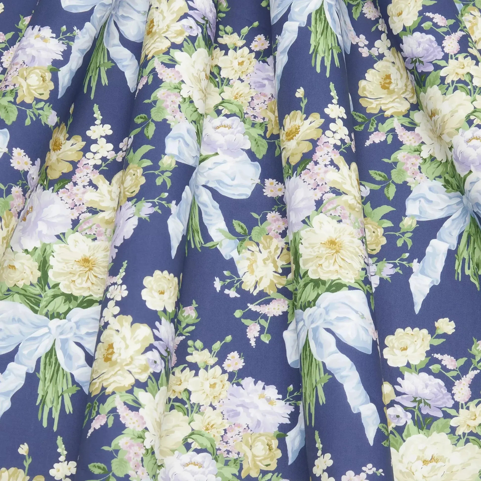 Liberty of London-Tana Lawn - Bow Bouquet Royal Blue-fabric-gather here online