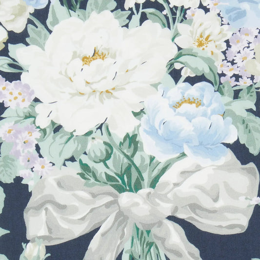 Liberty of London-Tana Lawn - Bow Bouquet Navy-fabric-gather here online