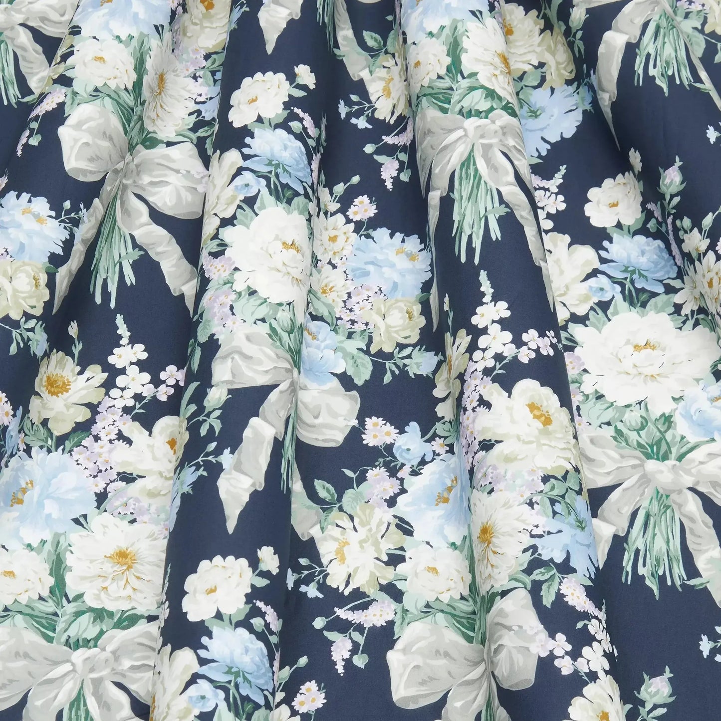 Liberty of London-Tana Lawn - Bow Bouquet Navy-fabric-gather here online