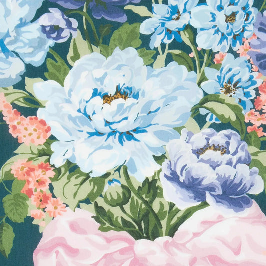 Liberty of London-Tana Lawn - Bow Bouquet Peacock-fabric-gather here online