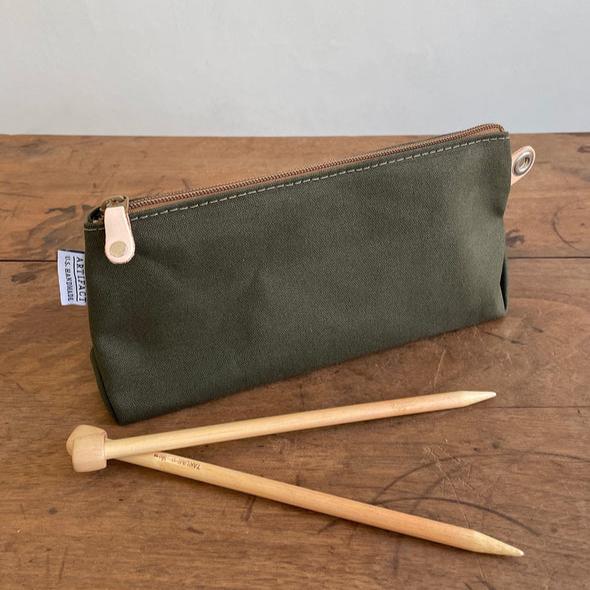 Artifact-Knitting Pouch - Olive-craft organizer-gather here online