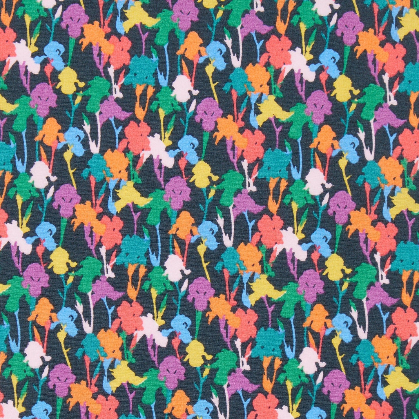 Liberty of London-Piccadilly Poplin Cotton - Dancing Iris C-fabric-gather here online