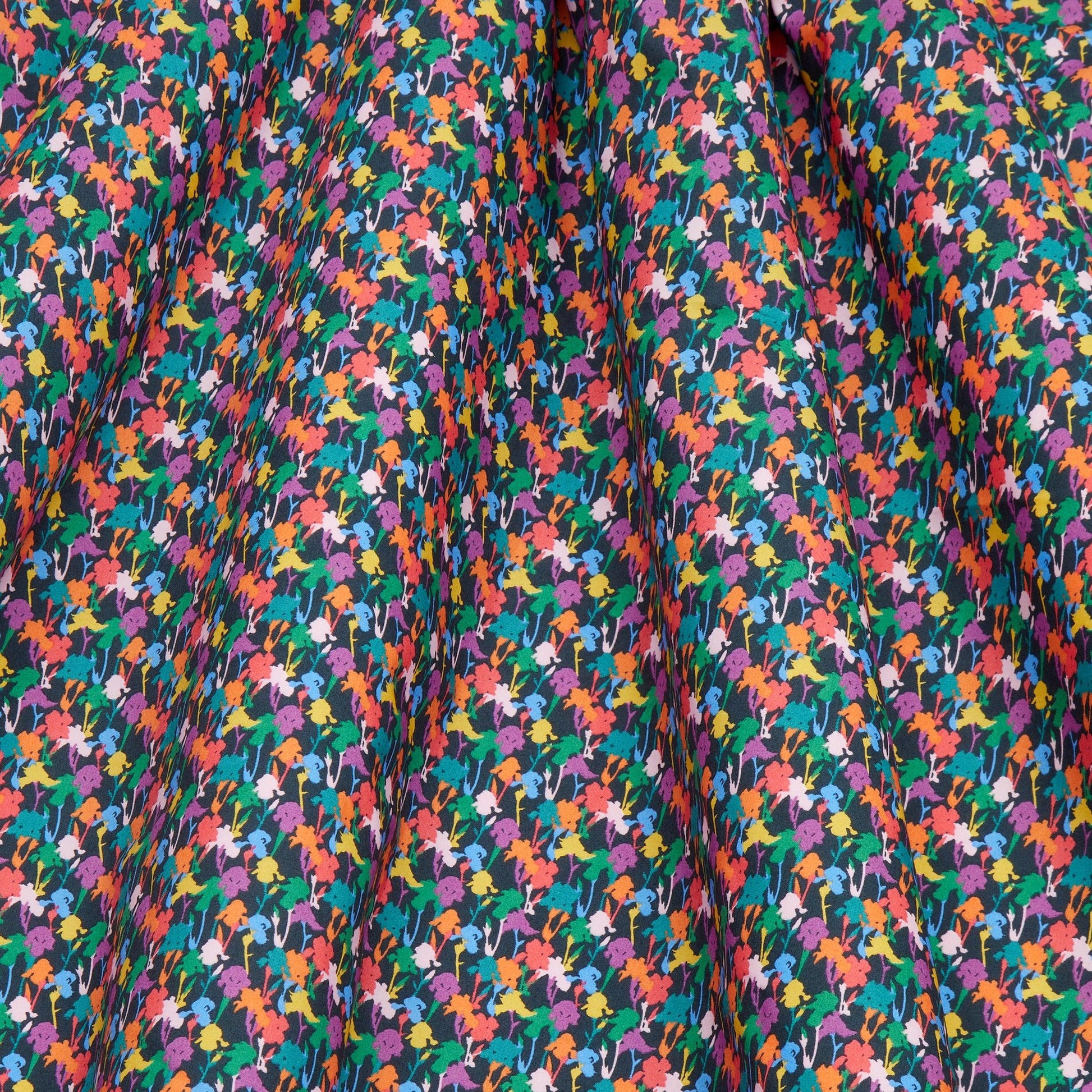 Liberty of London-Piccadilly Poplin Cotton - Dancing Iris C-fabric-gather here online