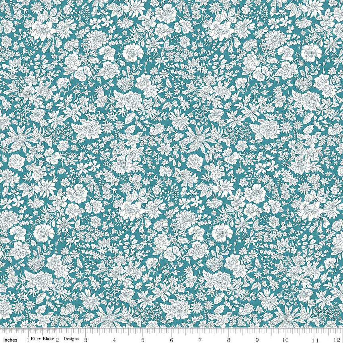 Liberty Fabrics-Emily Belle Peacock-fabric-gather here online