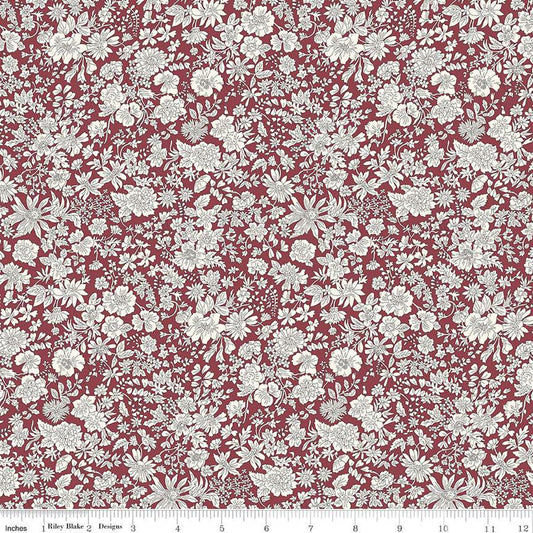 Liberty Fabrics-Emily Belle Claret-fabric-gather here online