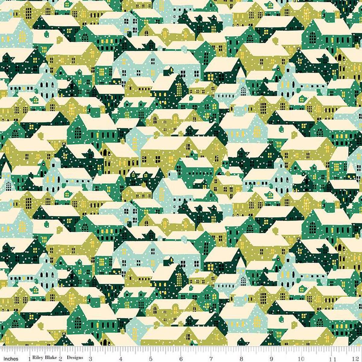 Liberty Fabrics-Snowy Rooftops-fabric-gather here online