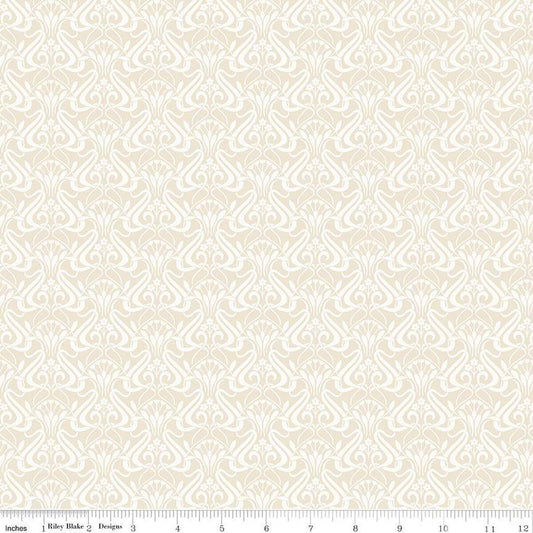 Liberty Fabrics-Nouveau Shadow Fawn-fabric-gather here online