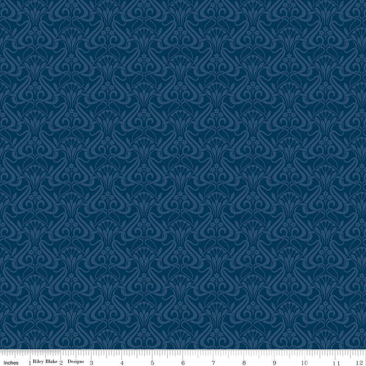 Liberty Fabrics-Nouveau Shadow Nightfall-fabric-gather here online