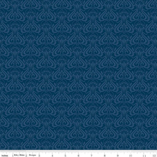 Liberty Fabrics-Nouveau Shadow Nightfall-fabric-gather here online