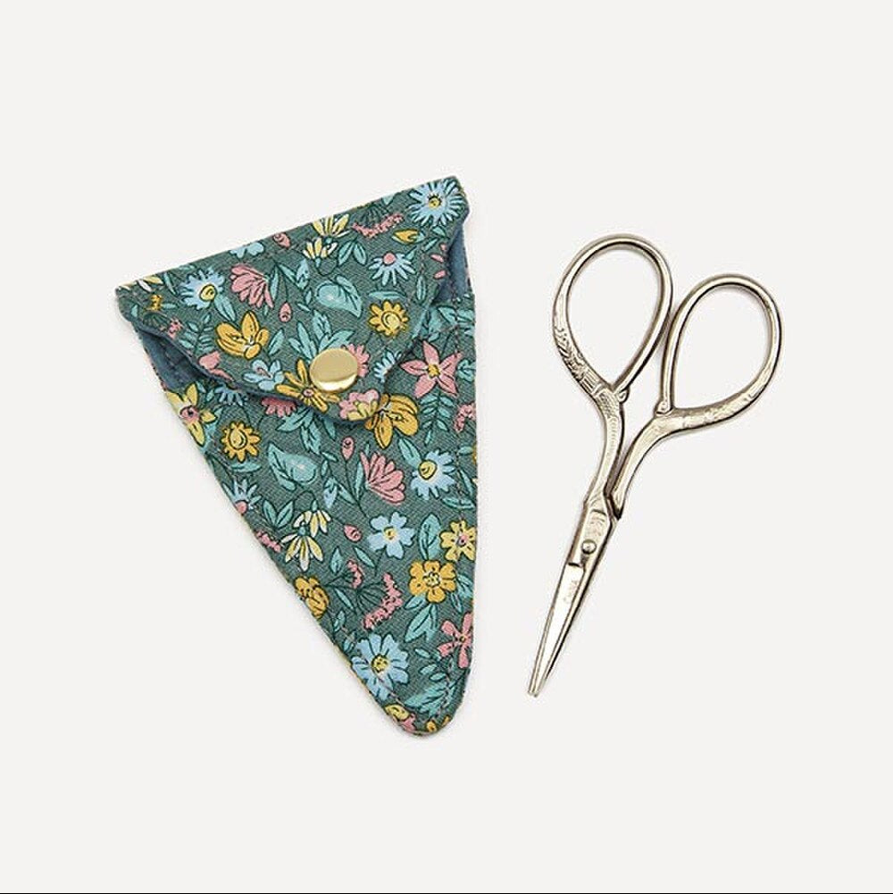 Riley Blake Designs-Liberty Scissors & Holder - Green Floral-scissors + snips-gather here online