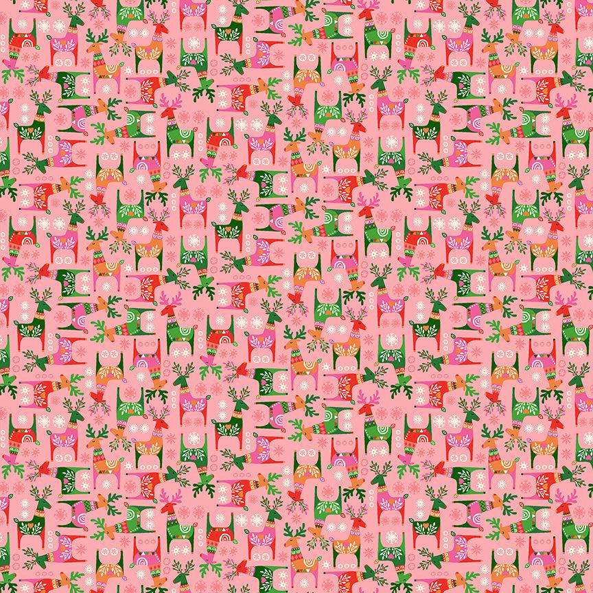 Andover-Pink Rudolph-fabric-gather here online