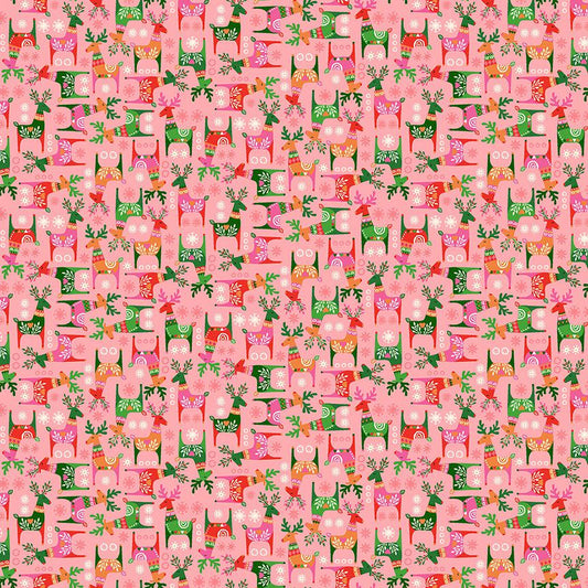 Andover-Pink Rudolph-fabric-gather here online