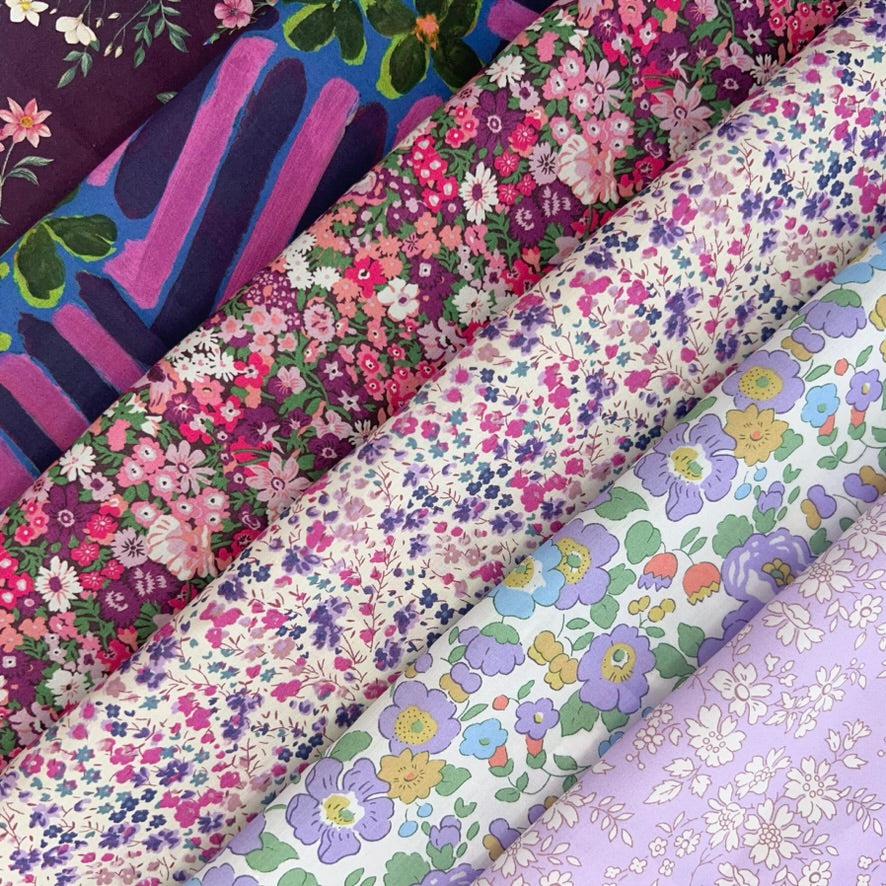 Liberty of London-Tana Lawn Color Bundle - Purple (6 pieces)-fat quarters-gather here online