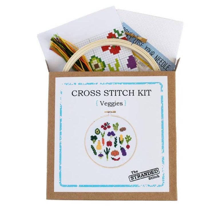 The Stranded Stitch-Veggies DIY Cross Stitch Kit-embroidery kit-gather here online