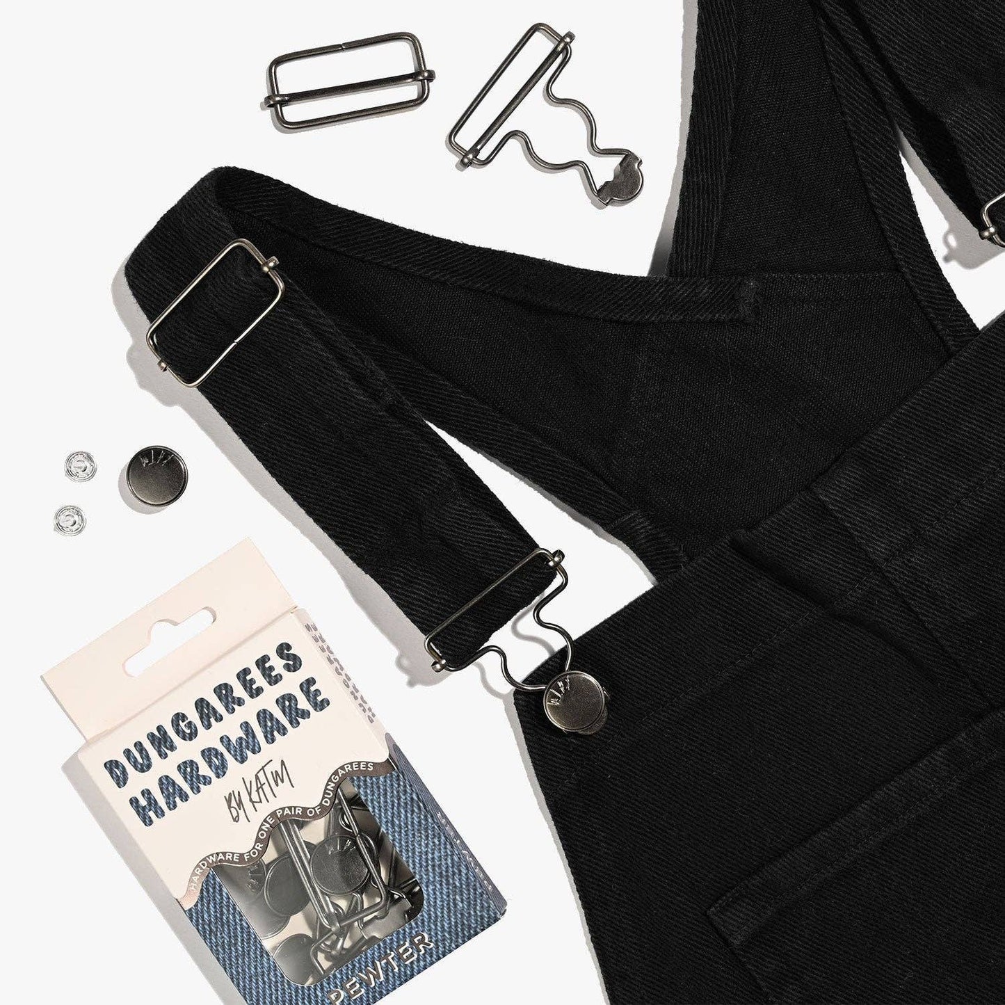 Kylie and The Machine-Dungarees Hardware Kit - Pewter-hardware kit-gather here online