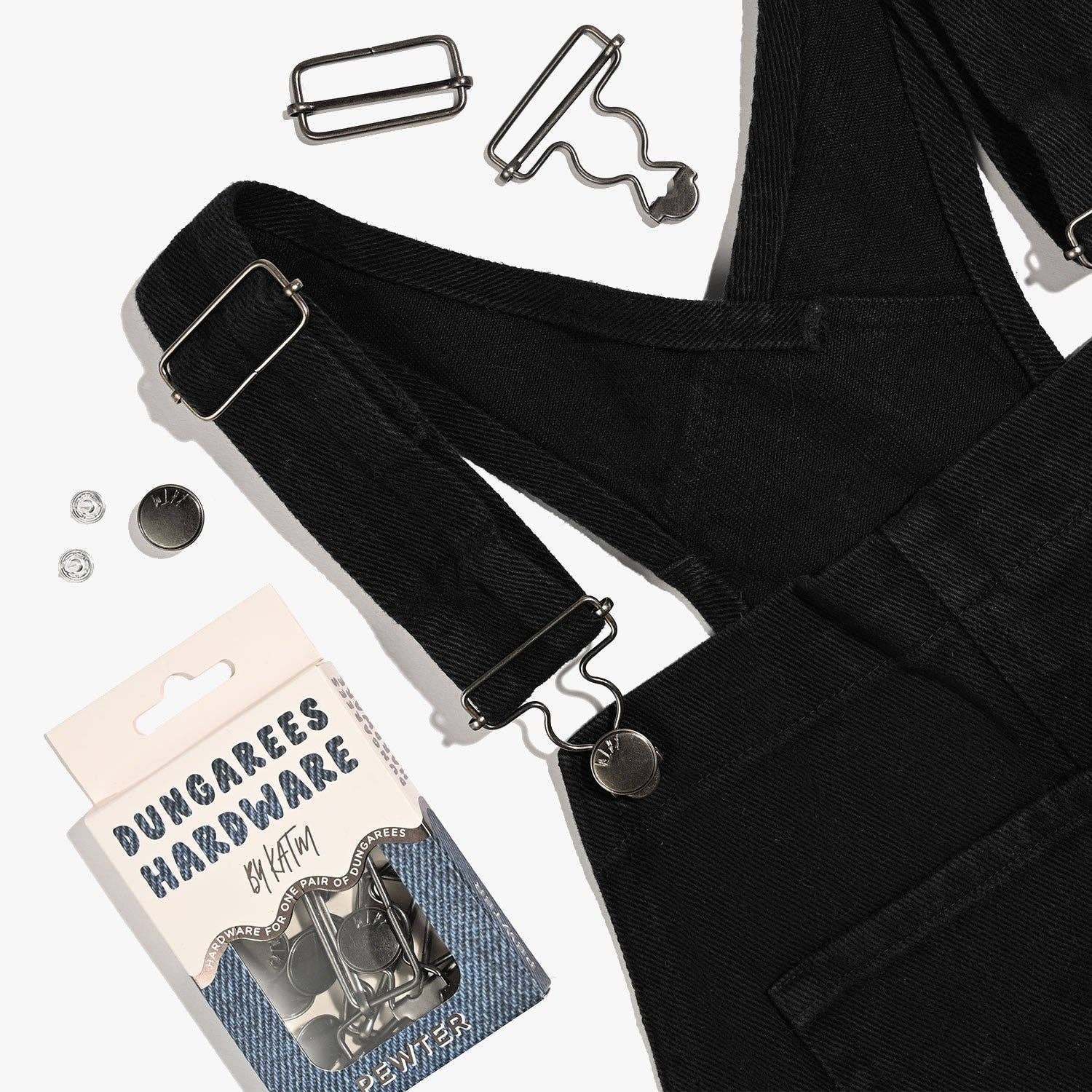 Kylie and The Machine-Dungarees Hardware Kit - Pewter-hardware kit-gather here online