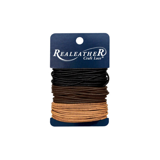 Realeather-Round Lace Combo Card - 2mm x 8yd-trim-gather here online