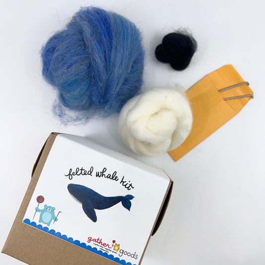 gather goods-Whale - Basic Needle Felting Kit-craft kit-gather here online