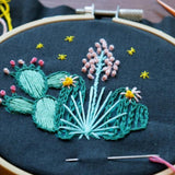 Antiquaria-Cactus DIY Embroidery Ornament Kit-embroidery kit-gather here online