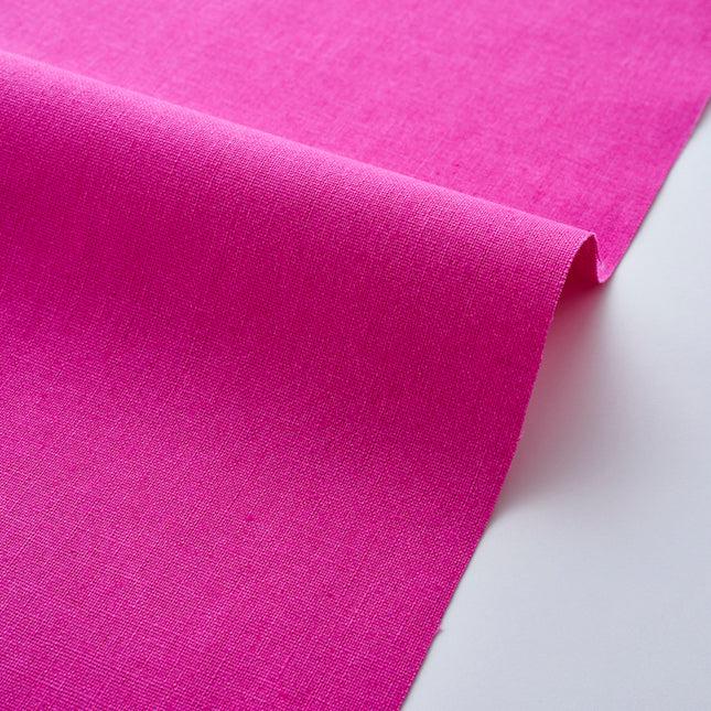 Kokka-Echino Solid Cotton Linen Canvas-fabric-Pink-gather here online