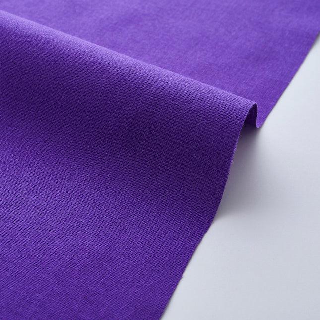 Kokka-REMNANT: Echino Solid Cotton Linen Canvas, Purple 30% OFF 1.06 YDS-fabric remnant-gather here online