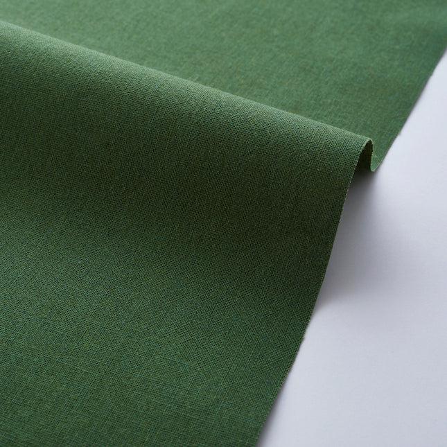 Kokka-REMNANT: Echino Solid Cotton Linen Canvas, Forest Green 30% OFF 1.47 YDS-fabric remnant-gather here online