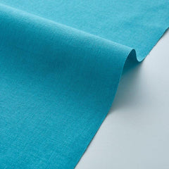 Kokka-REMNANT: Echino Solid Cotton Linen Canvas Teal 30% OFF 1.27 YDS-fabric remnant-gather here online
