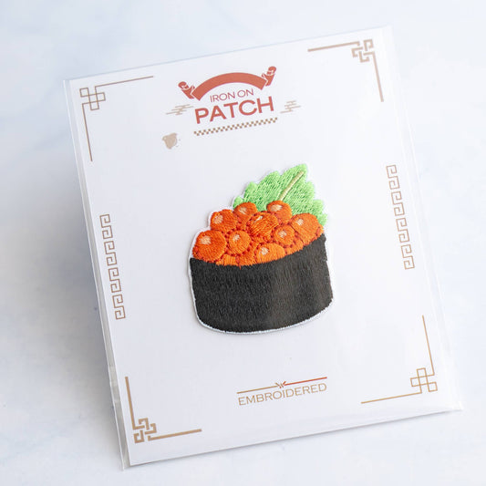 U PLUS INC-Caviar Sushi Iron-On Patch-patches + pins-gather here online